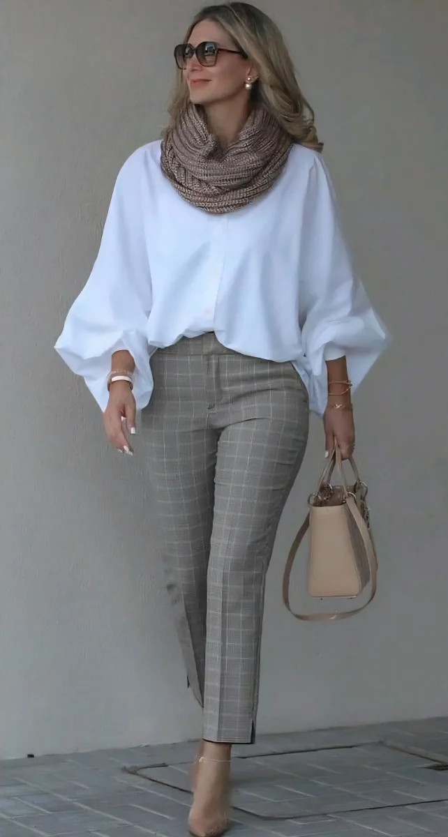 Blusa de Manga Farol con Botones