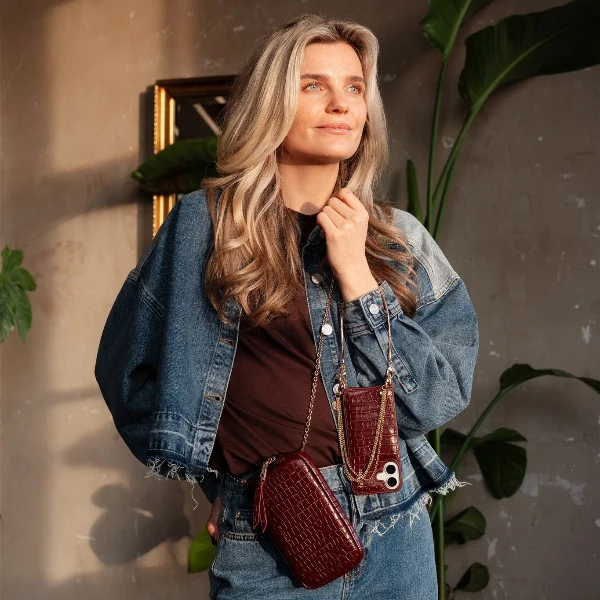 Phone Bag Rose | Burgundy - Imagen 5
